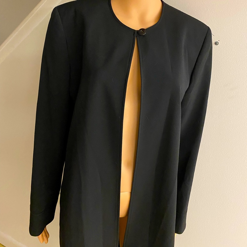Bern & Mort Long Black Jacket Size 12 Petite